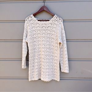 VTG Silk and Cotton Crochet Dress S